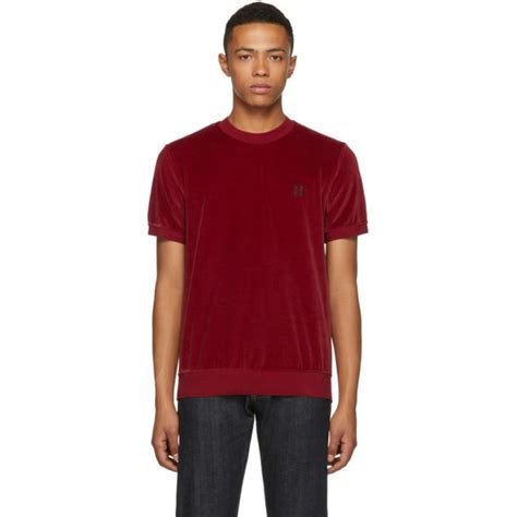 givenchy red velvet t shirt|Givenchy graphic crewneck t shirt.